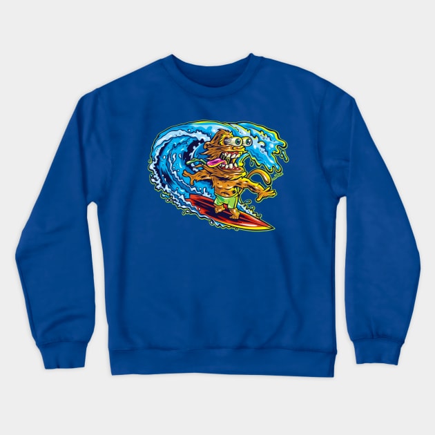 Surf Monkey Crewneck Sweatshirt by renatodsc